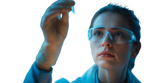 Scientist With Test Tube V4 Vinyl Car Decal Sticker – Waterproof & UV-Resistant 