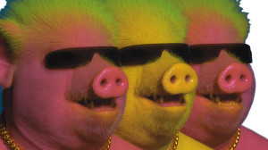 Pink Pigs Fashion Vinyl Car Decal Sticker – Waterproof & UV-Resistant 