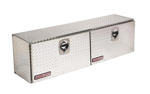 Weather Guard Hi-Side Top Side Tool Box | Aluminum Diamond Tread | Aluminum Hinge | 90-180 Deg Doors | Black ARMOR TUF Finish