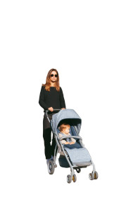 Woman With Stroller V3 Vinyl Car Decal Sticker – Waterproof & UV-Resistant 