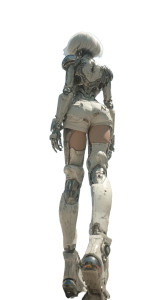 Silver Robot Woman V2 Vinyl Car Decal Sticker – Waterproof & UV-Resistant Silver Robot Woman V2 Vinyl Car Decal Sticker – Waterproof & UV-Resistant