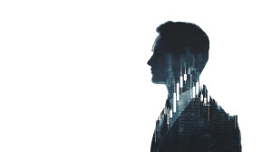 Banker Silhouette Chart Vinyl Car Decal Sticker – Waterproof & UV-Resistant 