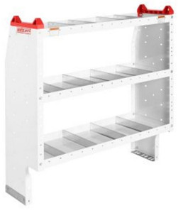 Upgrade Your Storage Space with Weather Guard Van Shelf Unit | 3 Shelves, 12 Dividers, Brite White Finish