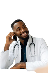 Black Doctor Smiling Vinyl Car Decal Sticker – Waterproof & UV-Resistant 