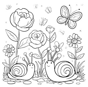Cute Garden Snails Vinyl Car Decal Sticker – Waterproof & UV-Resistant 