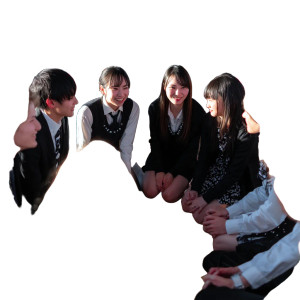 Smiling Stylish Students Vinyl Car Decal Sticker – Waterproof & UV-Resistant 