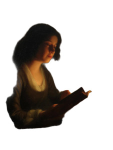 Reading By Candlelight Vinyl Car Decal Sticker – Waterproof & UV-Resistant 