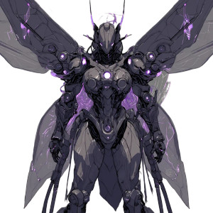 Alien Beetle Warrior Vinyl Car Decal Sticker – Waterproof & UV-Resistant 