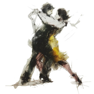 Tango Dancers Art Vinyl Car Decal Sticker – Waterproof & UV-Resistant Tango Dancers Art Vinyl Car Decal Sticker – Waterproof & UV-Resistant