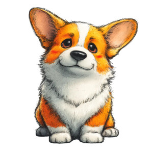 Cute Corgi Illustration Vinyl Car Decal Sticker – Waterproof & UV-Resistant Cute Corgi Illustration Vinyl Car Decal Sticker – Waterproof & UV-Resistant