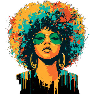 Colorful Afro Art Vinyl Car Decal Sticker – Waterproof & UV-Resistant 