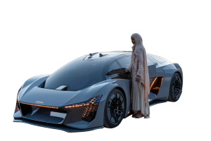 Futuristic Concept Car V6 Vinyl Car Decal Sticker – Waterproof & UV-Resistant 