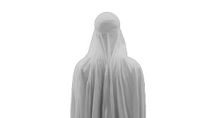 Surreal Veiled Figure Vinyl Car Decal Sticker – Waterproof & UV-Resistant Surreal Veiled Figure Vinyl Car Decal Sticker – Waterproof & UV-Resistant