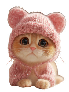 Cute Kitten Portrait Vinyl Car Decal Sticker – Waterproof & UV-Resistant 