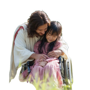 Jesus Hugs Girl Vinyl Car Decal Sticker – Waterproof & UV-Resistant 