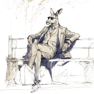 Stylish Kangaroo Vinyl Car Decal Sticker – Waterproof & UV-Resistant 