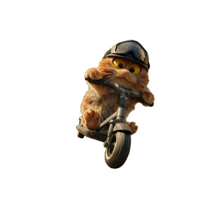 Scooting Tabby Cat Vinyl Car Decal Sticker – Waterproof & UV-Resistant 