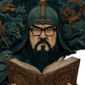 Nerd Genghis Khan Vinyl Car Decal Sticker – Waterproof & UV-Resistant 