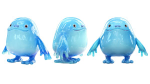 Blue-Green Slime Creature Vinyl Car Decal Sticker – Waterproof & UV-Resistant 