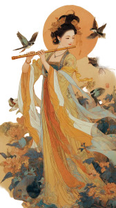 Graceful Fairy Goddess Vinyl Car Decal Sticker – Waterproof & UV-Resistant 