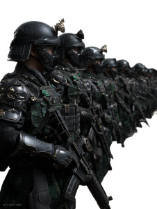 Futuristic Ming Warriors Vinyl Car Decal Sticker – Waterproof & UV-Resistant 