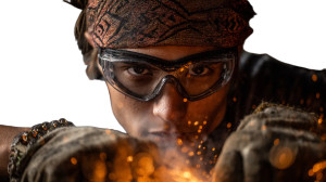 Indigenous Artisan Portrait Vinyl Car Decal Sticker – Waterproof & UV-Resistant 