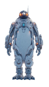 Colossal Penguin Cyborg Vinyl Car Decal Sticker – Waterproof & UV-Resistant 