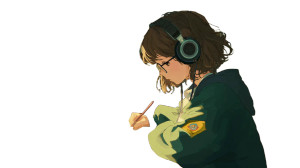 Studying With Headphones Vinyl Car Decal Sticker – Waterproof & UV-Resistant 