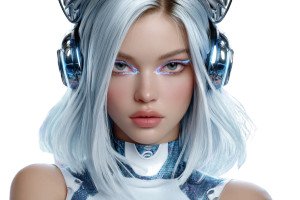 Cyber-Girl Portrait Vinyl Car Decal Sticker – Waterproof & UV-Resistant Cyber-Girl Portrait Vinyl Car Decal Sticker – Waterproof & UV-Resistant