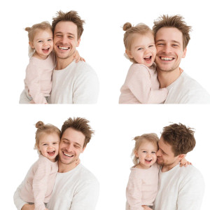 Smiling Father Daughter Vinyl Car Decal Sticker – Waterproof & UV-Resistant Smiling Father Daughter Vinyl Car Decal Sticker – Waterproof & UV-Resistant