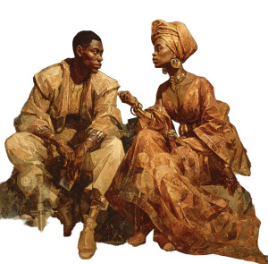 Futuristic African Couple Vinyl Car Decal Sticker – Waterproof & UV-Resistant Futuristic African Couple Vinyl Car Decal Sticker – Waterproof & UV-Resistant