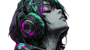 Cyberpunk Girl V29 Vinyl Car Decal Sticker – Waterproof & UV-Resistant 