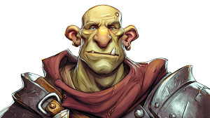 Half-Orc Portrait Vinyl Car Decal Sticker – Waterproof & UV-Resistant 