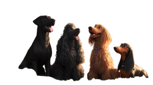 Dogs Playing Outdoors Vinyl Car Decal Sticker – Waterproof & UV-Resistant 