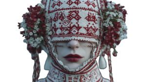 Mystical Ukrainian Priestess Vinyl Car Decal Sticker – Waterproof & UV-Resistant 