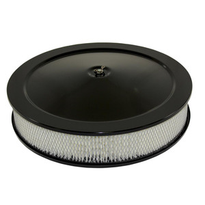 SpeedFX Air Cleaner Assembly 4300BK FX Air Cleaner Assembly; 4 Barrel Carburetor; 5-1/8 Inch Flange; 14 Inch Diameter X 2-3/4 Inch Height; Round; Black; Steel; With Paper Filter; With Wing Nut And Stud SpeedFX Air Cleaner Assembly 4300BK FX Air Cleaner Assembly; 4 Barrel Carburetor; 5-1/8 Inch Flange; 14 Inch Diameter X 2-3/4 Inch Height; Round; Black; Steel; With Paper Filter; With Wing Nut And Stud