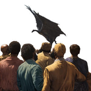 Panicked Crowd Fleeing Vinyl Car Decal Sticker – Waterproof & UV-Resistant 