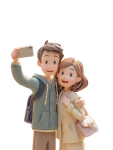 Claymation Couple Selfie Vinyl Car Decal Sticker – Waterproof & UV-Resistant Claymation Couple Selfie Vinyl Car Decal Sticker – Waterproof & UV-Resistant
