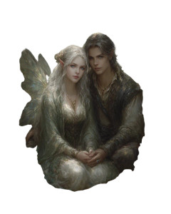 Faerie Picnic Scene Vinyl Car Decal Sticker – Waterproof & UV-Resistant 