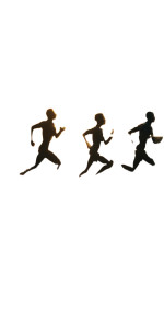 Marathon Runners Silhouette Vinyl Car Decal Sticker – Waterproof & UV-Resistant 