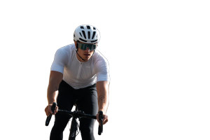 Cyclist Riding Vinyl Car Decal Sticker – Waterproof & UV-Resistant 