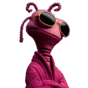 Pink Silly Alien Vinyl Car Decal Sticker – Waterproof & UV-Resistant 