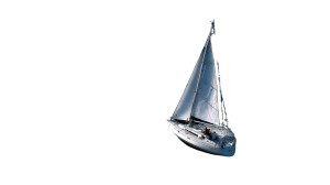 Sailboat On Wave V2 Vinyl Car Decal Sticker – Waterproof & UV-Resistant 