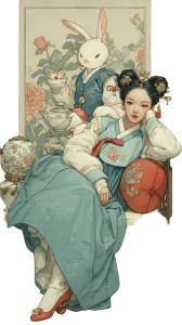 Korean Alice Wonderland Vinyl Car Decal Sticker – Waterproof & UV-Resistant 