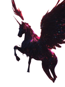 Black Winged Unicorn V2 Vinyl Car Decal Sticker – Waterproof & UV-Resistant 