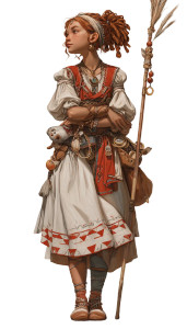 Halfling Woman Npc Vinyl Car Decal Sticker – Waterproof & UV-Resistant 