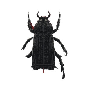 Nightmarish Egyptian Scarab Vinyl Car Decal Sticker – Waterproof & UV-Resistant 