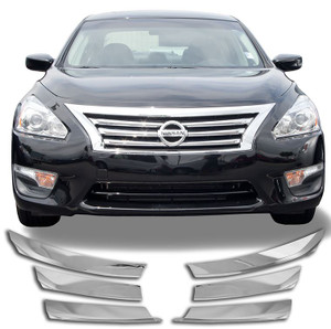 Chrome Plated Grille Insert | Fits 2013-2015 Altima | Horizontal Bar Style, Easy Install