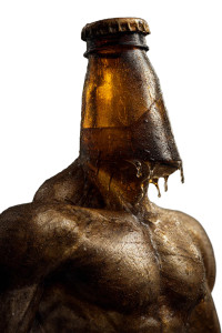 Beer Bottle Human Vinyl Car Decal Sticker – Waterproof & UV-Resistant 