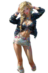 Girl Fixing Hair Vinyl Car Decal Sticker – Waterproof & UV-Resistant 